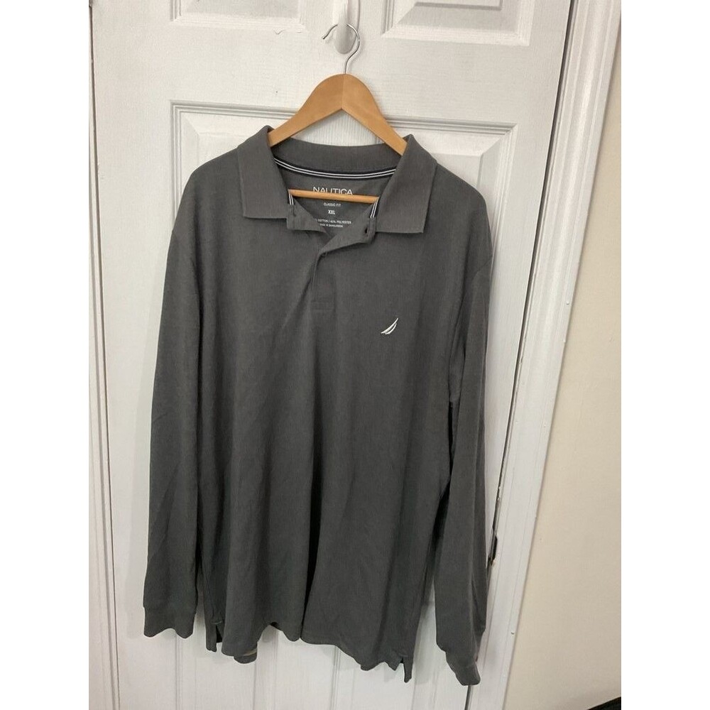 Nautica Classic Fit Long Sleeve Polo Shirt XXL